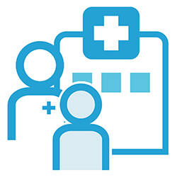 医療機関との調整イメージ